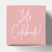 Minimalistisch Roos roze welkomstfeest Bedankdoosjes (Bovenkant)