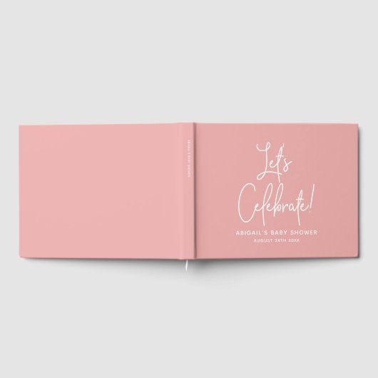 Minimalistisch Roos roze welkomstfeest Gastenboek (Volledig)