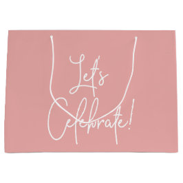 Minimalistisch Roos roze welkomstfeest Groot Cadeauzakje