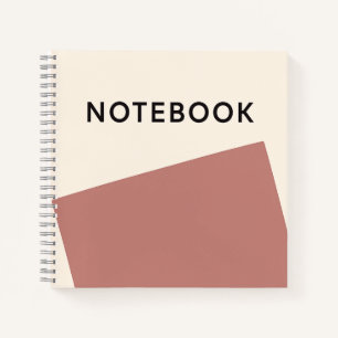 Minimalistisch Roos Terracotta Notitieboek