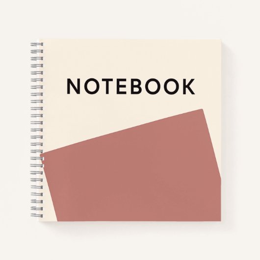 Minimalistisch Roos Terracotta Notitieboek (Voorkant)
