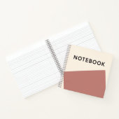 Minimalistisch Roos Terracotta Notitieboek (Binnen)