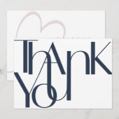 Minimalistisch Roos voor de oude zeemacht - Hartel Bedankkaart (Voorkant / Achterkant)