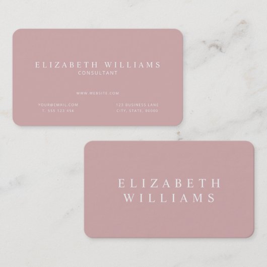 Minimalistisch Roos voor puin Visitekaartje (Voorkant / Achterkant)