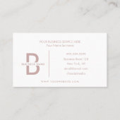 Minimalistisch Roos voor robuust en modern Visitekaartje (Achterkant)