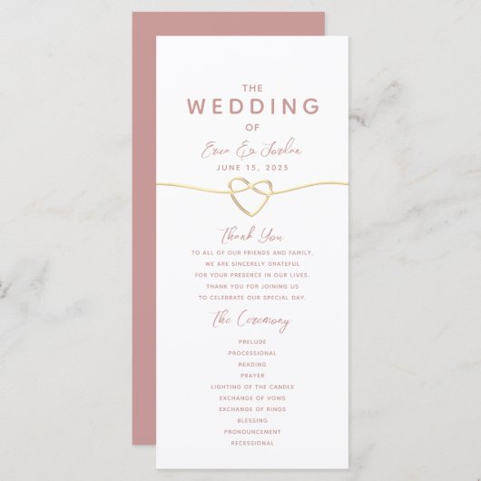 Minimalistisch Roos-weddenschap (Voorkant / Achterkant)