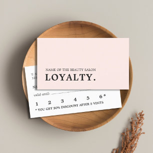 Minimalistisch Roos White Beauty Loyalty Kaart