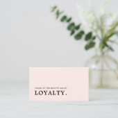 Minimalistisch Roos White Beauty Loyalty Kaart (Staand voorkant)