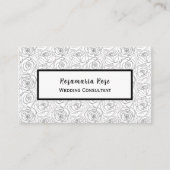 Minimalistisch Roos zwart-wit Visitekaartje (Voorkant)