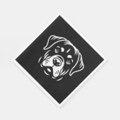 Minimalistisch Rottweiler Face Design – Bold Line  Servet (Hoek)