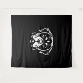 Minimalistisch Rottweiler Face Design – Bold Line  Wandkleed (Voorkant (horizontaal))