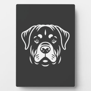 Minimalistisch Rottweiler Gezicht Design � Krachti Fotoplaat