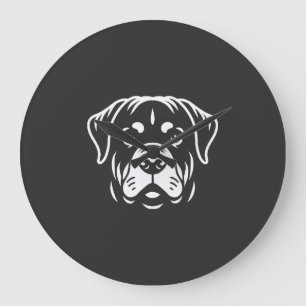 Minimalistisch Rottweiler Gezicht Design � Krachti Grote Klok