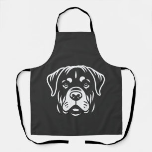 Minimalistisch Rottweiler Gezicht Design � Krachti Schort