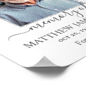 Minimalistisch rouwbetuigingsmonument Ter Herinner Poster (Hoek)