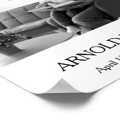 Minimalistisch rouwbord Eenvoudig herdenkingsbord Poster (Hoek)