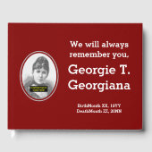 Minimalistisch, rouwend Sympathisatiehandboek Gastenboek (Voorkant)