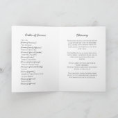 Minimalistisch rouwprogramma Rode Roos 4 pagina's Kaart (Binnen)