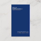 Minimalistisch Royal Blue Peach Visitekaartje (Voorkant)