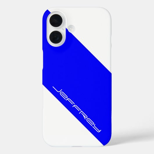 Minimalistisch, Royal Blue & White, One Stripe, Na Case-Mate iPhone Case (Achterkant)