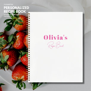 Minimalistisch roze, aangepast recept boek