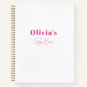 Minimalistisch roze, aangepast recept boek (Voorkant)