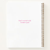 Minimalistisch roze, aangepast recept boek (Achterkant)