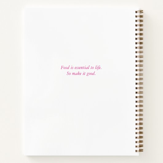 Minimalistisch roze, aangepast recept boek (Achterkant)