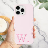 Minimalistisch Roze Aangepaste Monogram Letter Ini Case-Mate iPhone Case