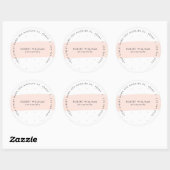 Minimalistisch roze Abstracte penseelstreek Ronde Sticker (Vel)