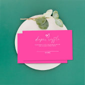 Minimalistisch roze baby shower luier loterij tick informatiekaartje