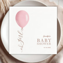 Minimalistisch roze ballon Oh meisje Baby shower