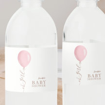 Minimalistisch roze ballon Oh meisje Baby shower