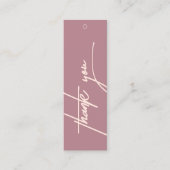 Minimalistisch roze Bedankt Label Kleding Hang Lab (Voorkant)