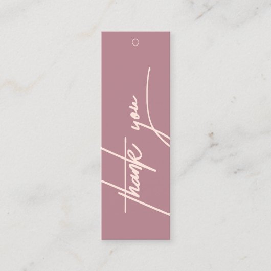 Minimalistisch roze Bedankt Label Kleding Hang Lab (Voorkant)