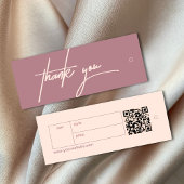 Minimalistisch roze Bedankt Label Kleding Hang Lab