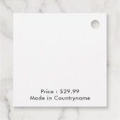 Minimalistisch roze bedrijf met aangepaste Logo Bedankjes Labels (Achterkant)