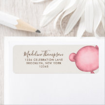 Minimalistisch roze Beer Elegant Script Typografie