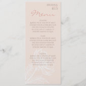 Minimalistisch Roze Bloemen Flat Menu (Voorkant)