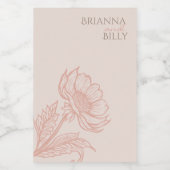 Minimalistisch roze bloemenkaars label voedselcontainer etiket (Enkel label)