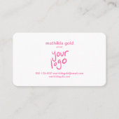 Minimalistisch roze Boho Trendy Cute Girly Visitekaartje (Voorkant)