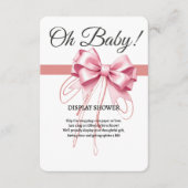 Minimalistisch roze boog Baby shower Informatiekaartje (Voorkant)