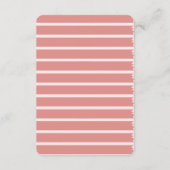 Minimalistisch roze boog Baby shower Informatiekaartje (Achterkant)