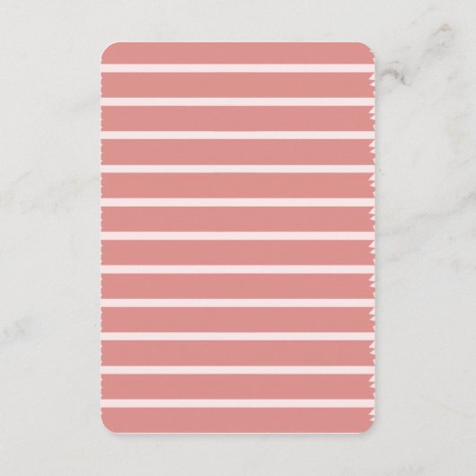 Minimalistisch roze boog Baby shower Informatiekaartje (Achterkant)