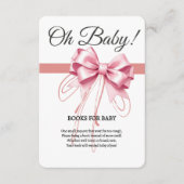 Minimalistisch roze boog Baby shower Informatiekaartje (Voorkant)