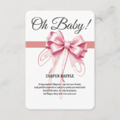 Minimalistisch roze boog Baby shower Informatiekaartje (Voorkant)