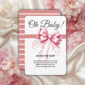 Minimalistisch roze boog Baby shower Informatiekaartje
