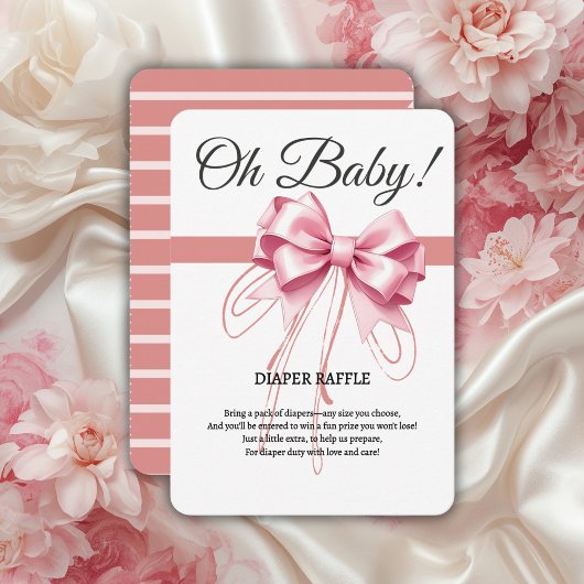 Minimalistisch roze boog Baby shower Informatiekaartje