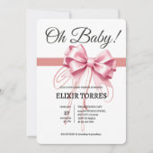 Minimalistisch roze boog Baby shower Kaart (Voorkant)