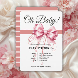 Minimalistisch roze boog Baby shower Kaart